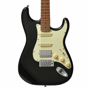 Bacchus Bst-2-rsm/m-blk Universe Series Roasted Maple Electric Guitar, Black With Bag