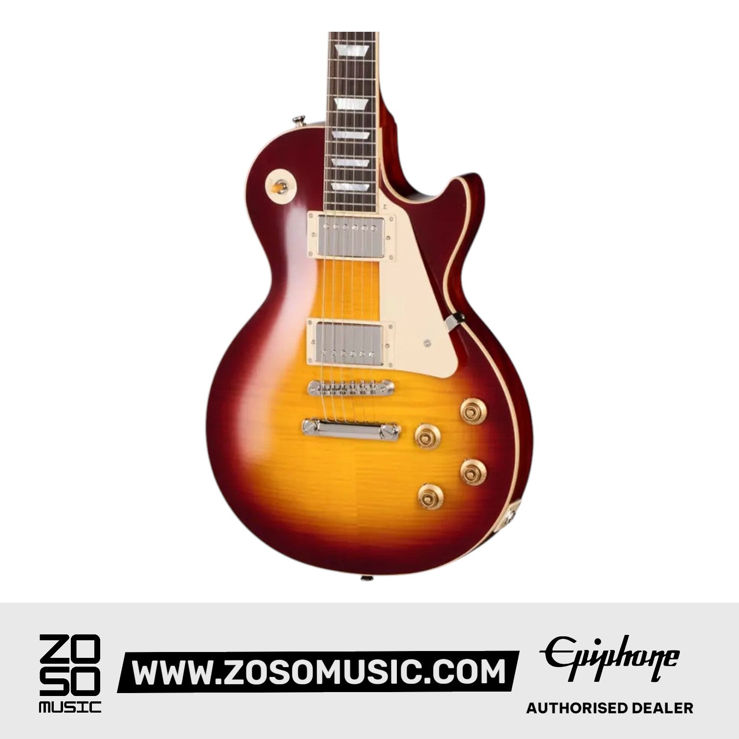 Epiphone 1959 Les Paul Standard Reissue Electric Guitar - Deep Cherry Sunburst | Zoso Music Sdn Bhd