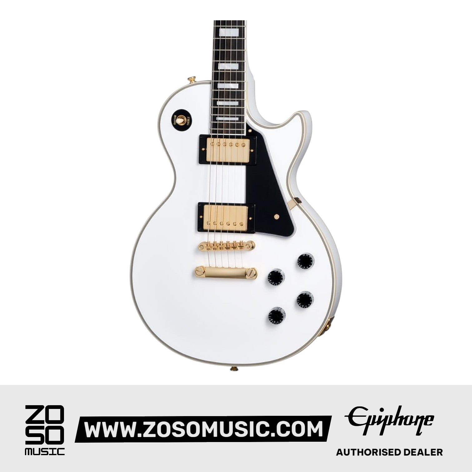 (Epiphone Inspired by Gibson Custom) Epiphone Les Paul Custom Electric Guitar