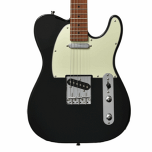 Bacchus Bte-1-rsm/m-blk Universe Series Roasted Maple Electric Guitar, Black With Bag