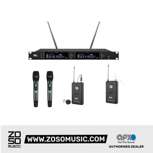 Apex APX WU-X7000 UHF Wireless Microphone System |  APEX |  WIRELESS MICROPHONE SYSTEM |  Zoso Music