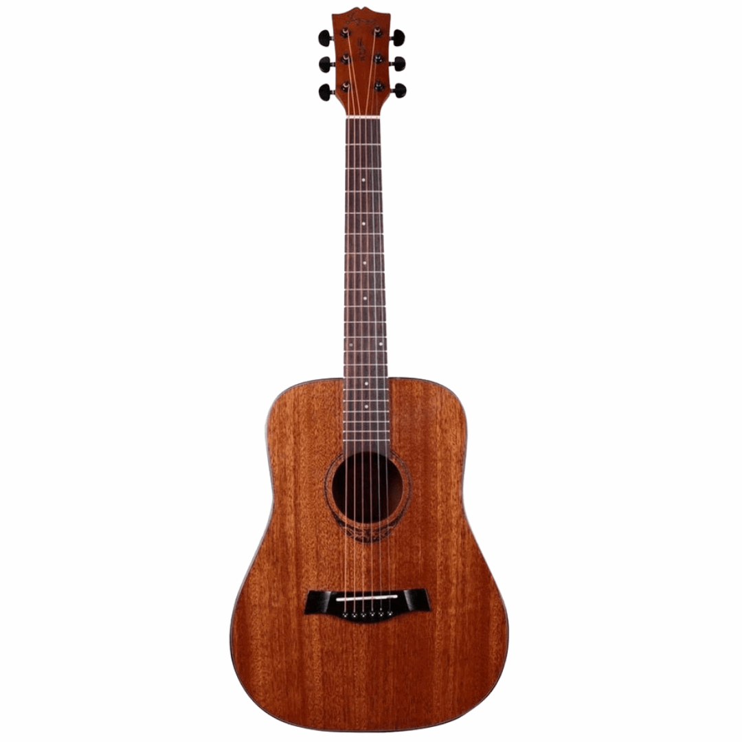 AMARI AM-BABY MAHOGANY 36 IN ACOUSTIC GUITAR WITH BAG, CAPO, STRAP AND TUNER