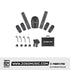 Phenyx Pro PTD-10 Drum Microphone Kit, Drum Mics 7-Pieces, Full Metal Wired Dynamic Drum Mic Set for Bass/Tom/Snare/Hi-hat Cymbals |  PHENYX PRO |  WIRELESS-ANTENNA |  Zoso Music