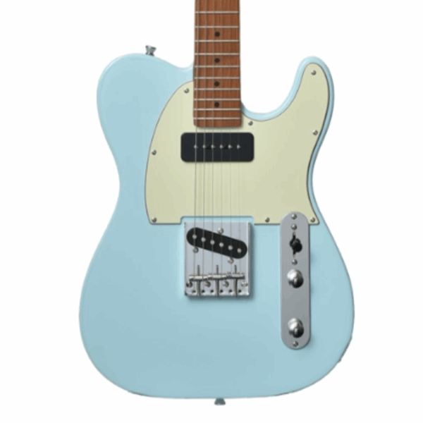 Bacchus Bte-2-rsm/m-sob Universe Series Roasted Maple Electric Guitar, Pastel Sonic Blue With Bag