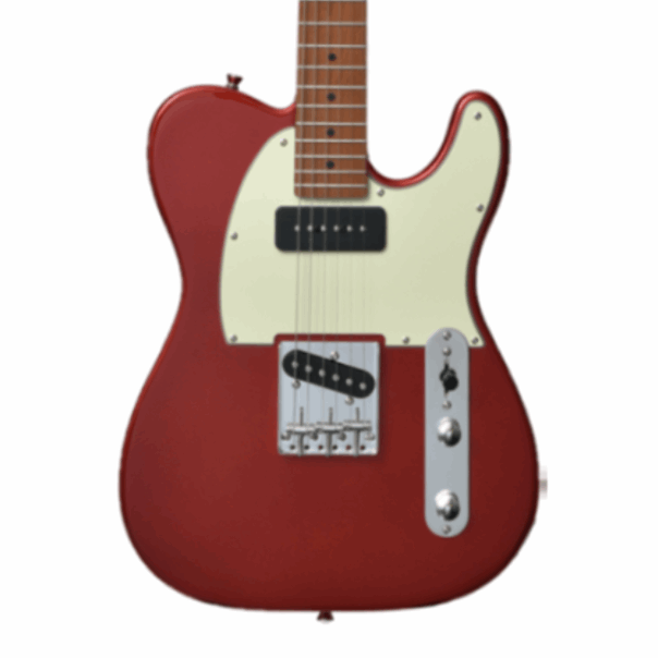Bacchus Bte-2-rsm/m-car Universe Series Roasted Maple Electric Guitar, Candy Apple Red With Bag