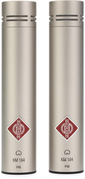 Neumann KM 184 Stereo Set Small-diaphragm Cardioid Microphone Pair - Nickel | Zoso Music Sdn Bhd