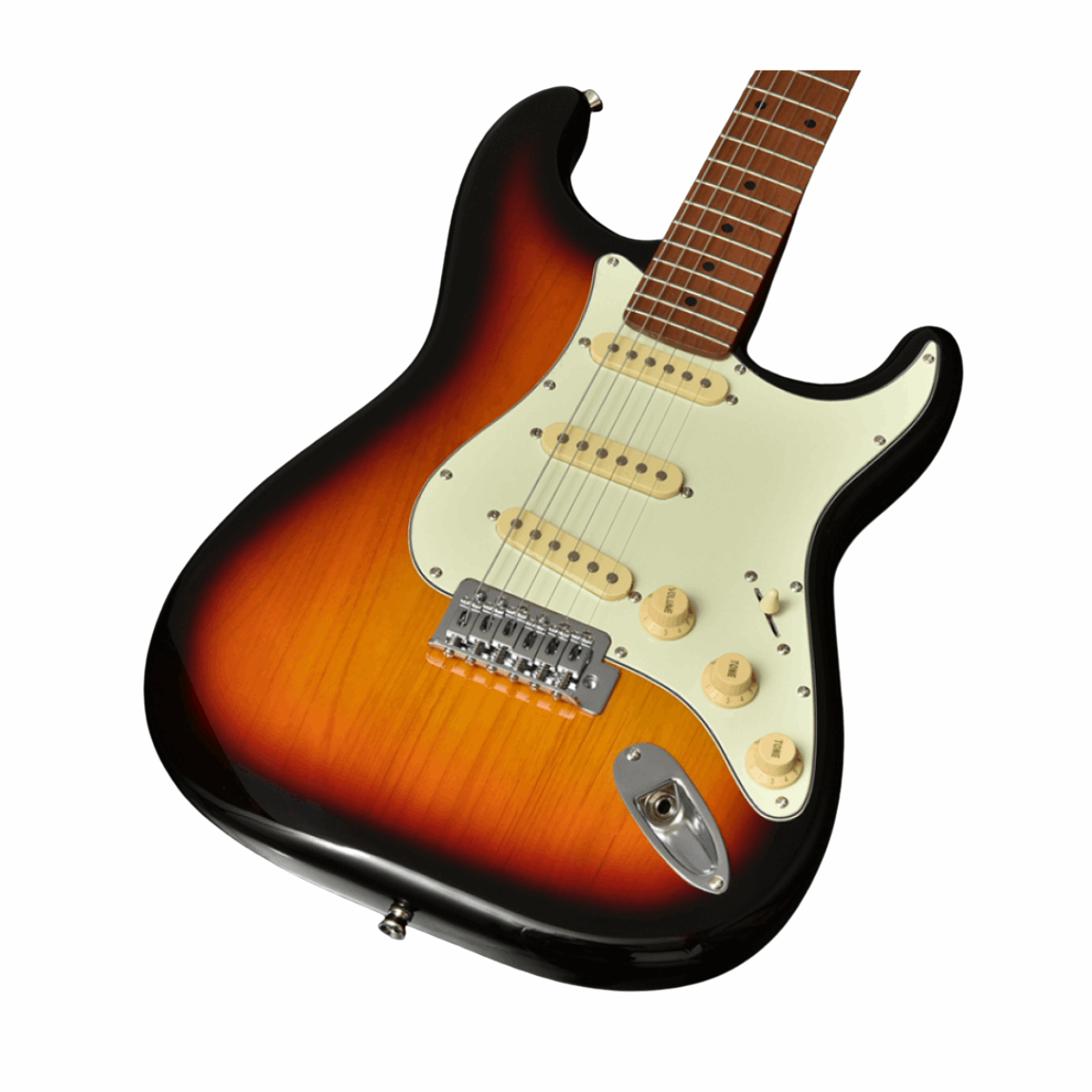 Bacchus Bst-1-rsm/m-3ts Universe Series Roasted Maple Electric Guitar, 3 Tone Sunburst With Bag