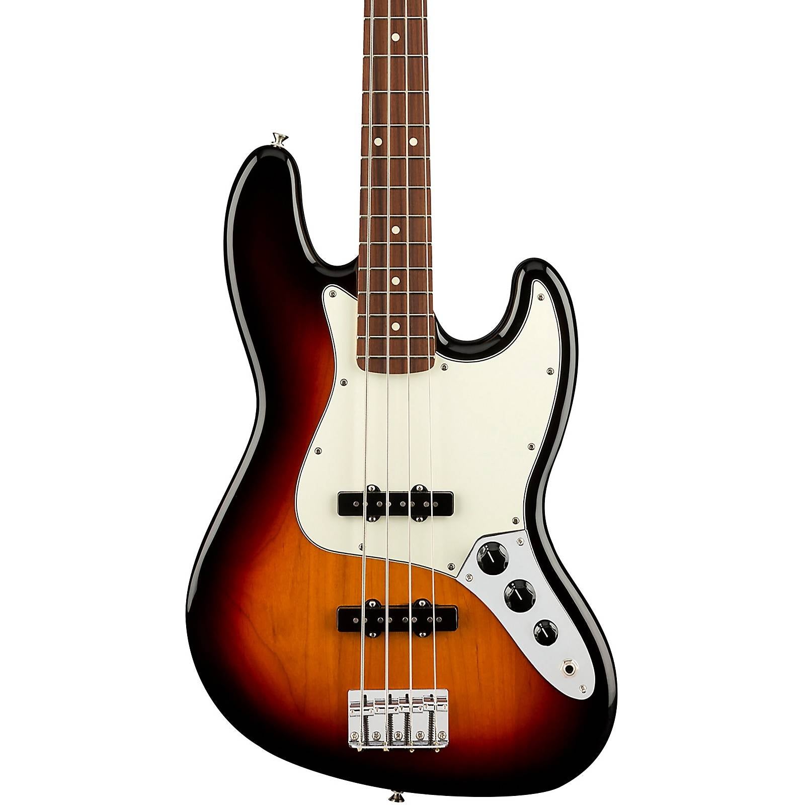 Fender Player 5-String Jazz Bass Guitar, Pau Ferro FB, 3-Tone Sunburst