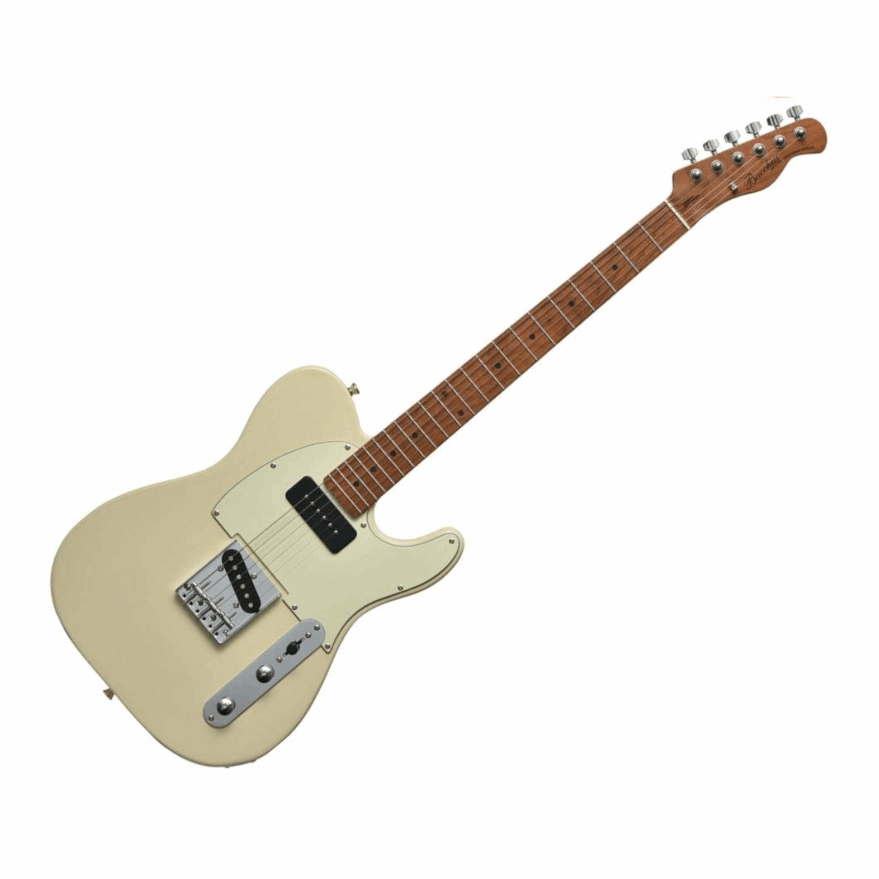 Bacchus Bte-2-rsm/m-owh Universe Series Roasted Maple Electric Guitar, Olympic White With Bag