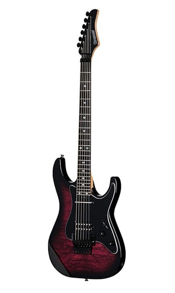 Kramer Volante Quilt HSFR Electric Guitar with Premium Bag - Magenta Burst |  KRAMER |  ELECTRIC GUITAR |  Zoso Music