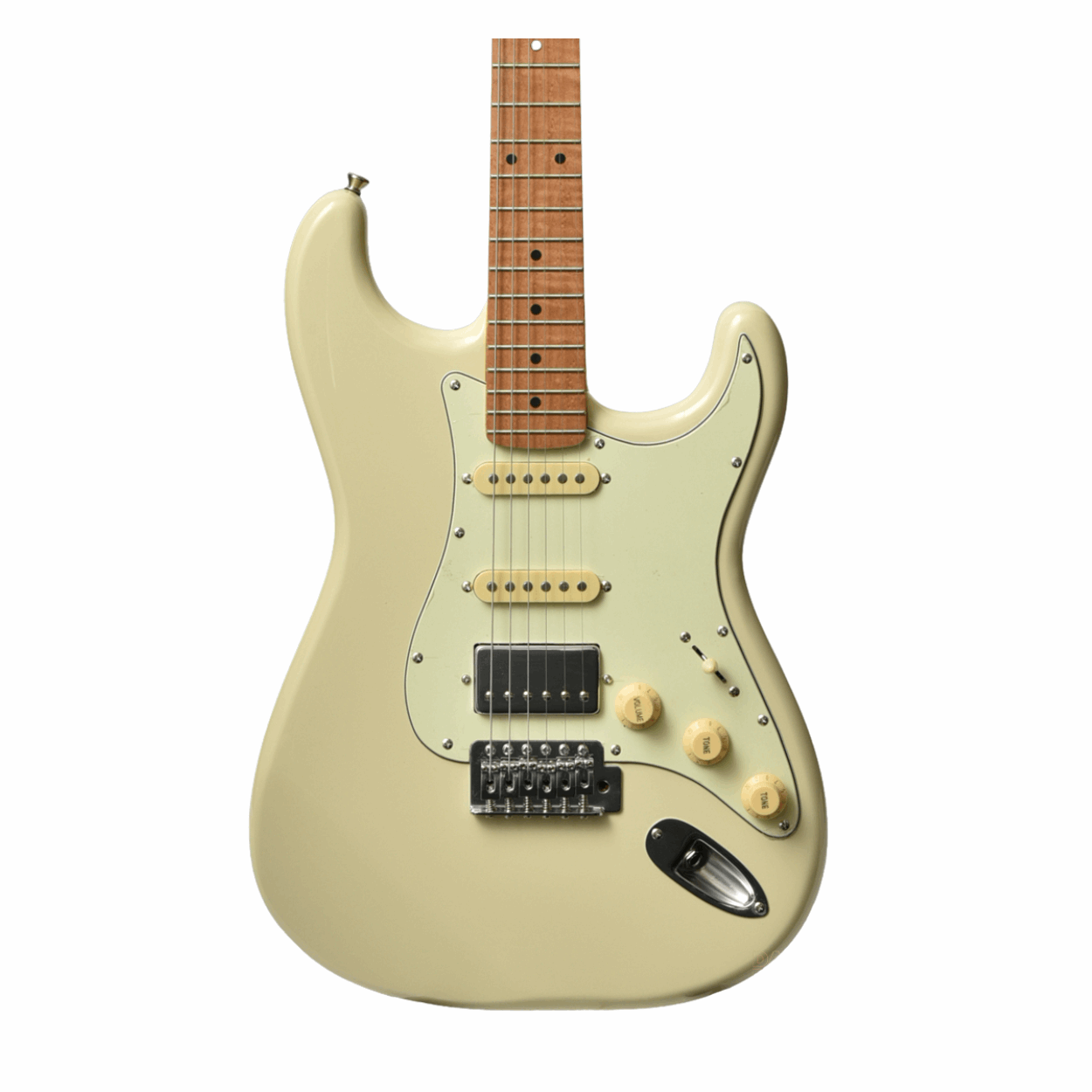 Bacchus Bst-2-rsm/m-owh Universe Series Roasted Maple Electric Guitar, Olympic White With Bag