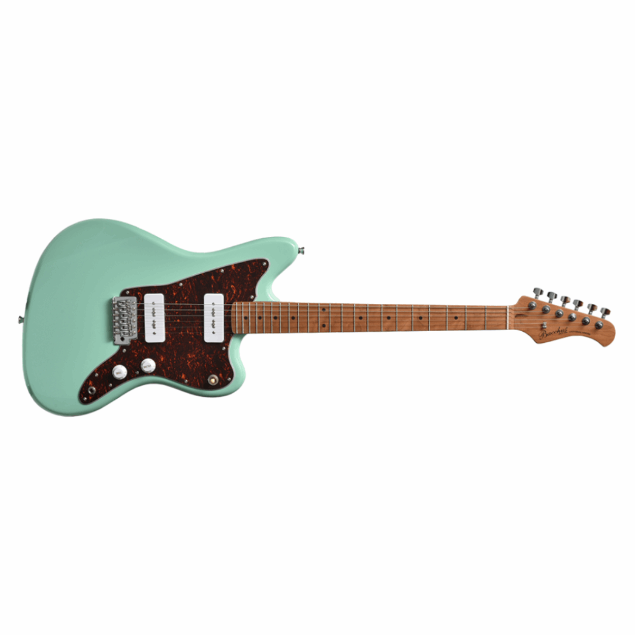 Bacchus Bjm-1rsm/m-sfg Universe Series Roasted Maple Electric Guitar, Sea Foam Green With Bag