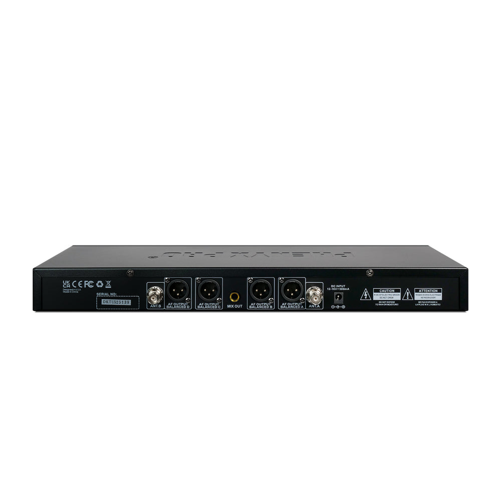 Phenyx Pro PTU-5200-4H Quad UHF Wireless Microphone System, 4 Cordless Mics, 4x25 UHF Adjustable Frequencies, 200ft Range