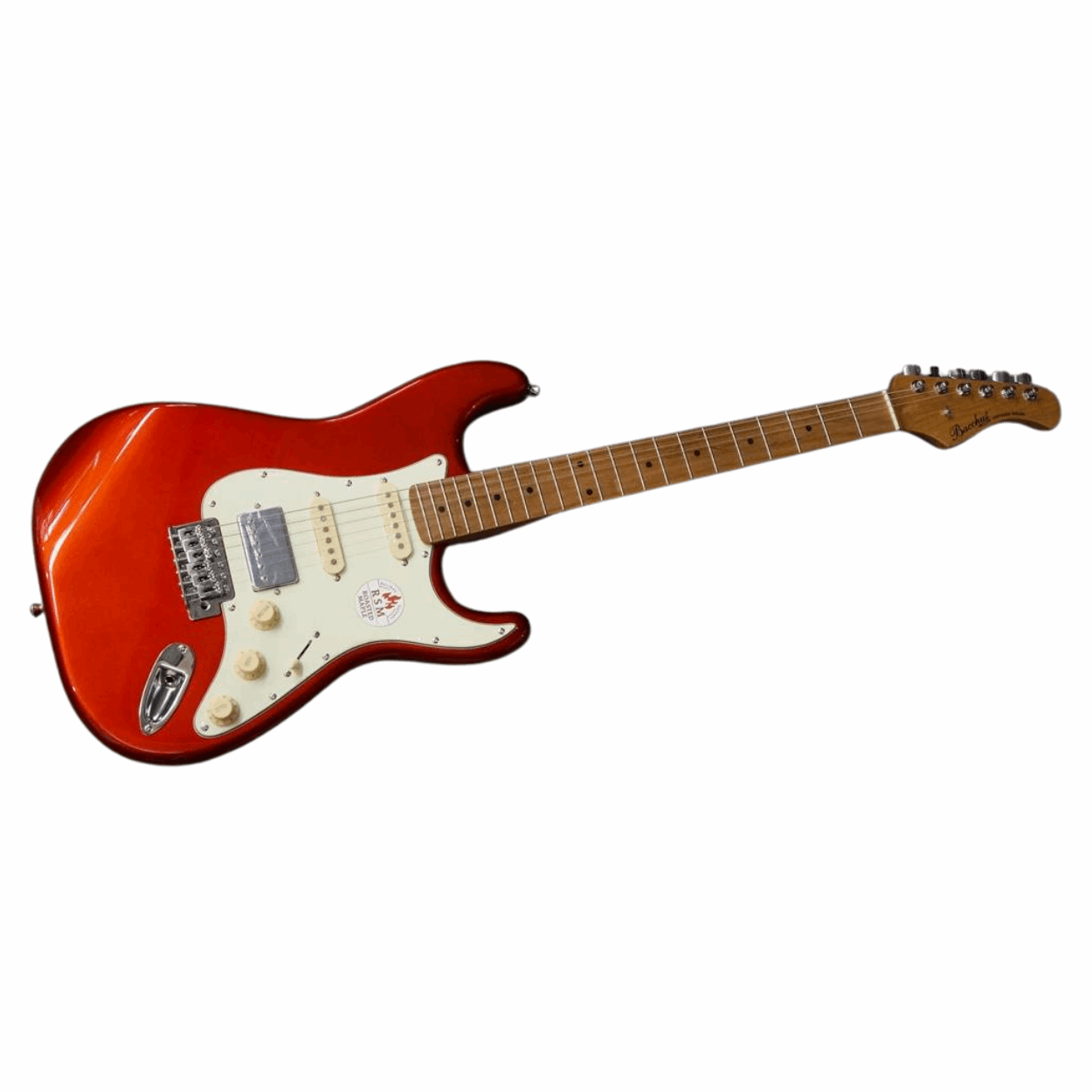 Bacchus Bst-2-rsm/m-car Universe Series Roasted Maple Electric Guitar, Candy Apple Red With Bag