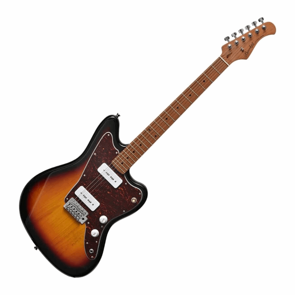 Bacchus Bjm-1rsm/m-3ts Universe Series Roasted Maple Electric Guitar, 3 Tone Sunburst With Bag