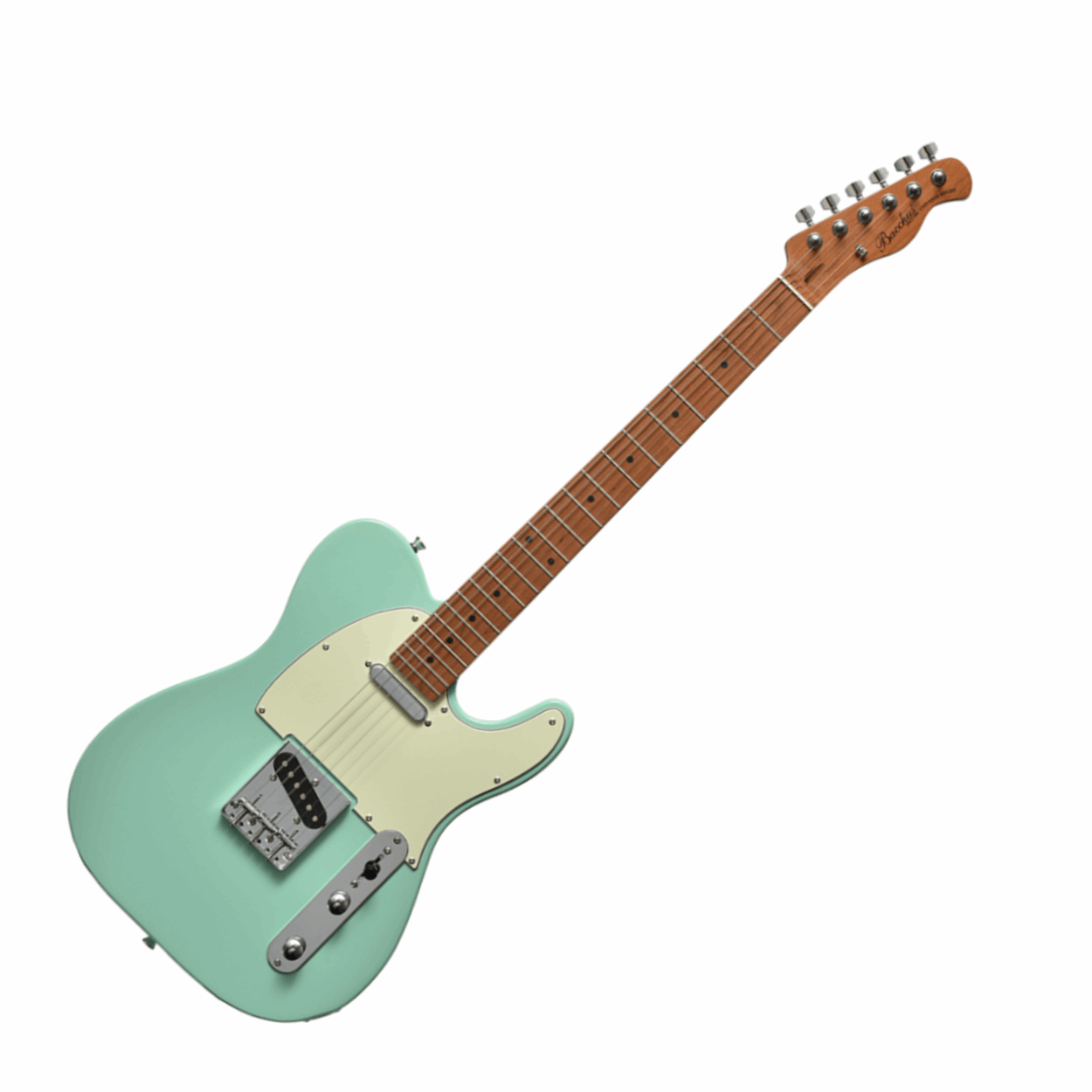 Bacchus Bte-1-rsm/m-sfg Universe Series Roasted Maple Electric Guitar, Sea Foam Green With Bag