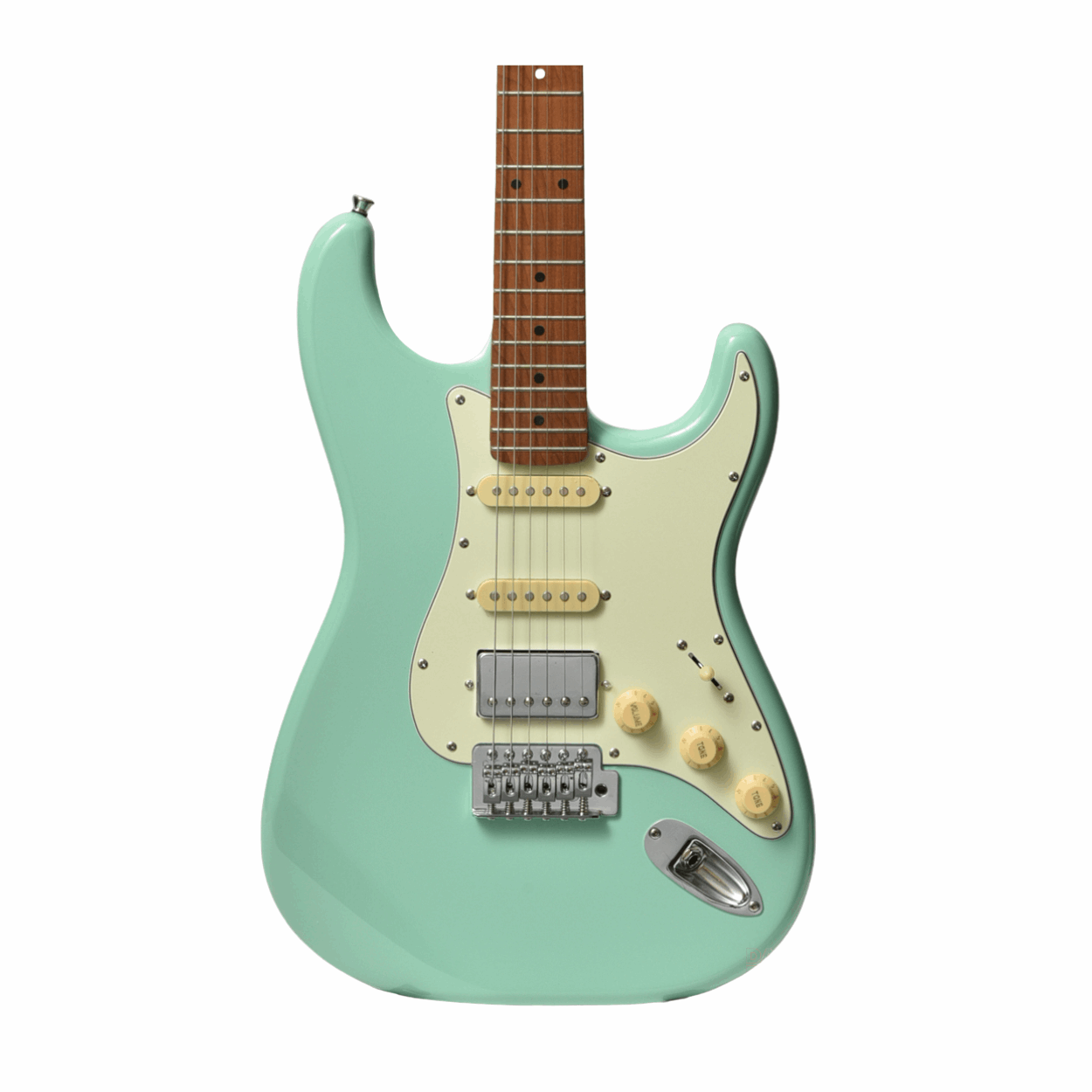 Bacchus Bst-2-rsm/m-sfg Universe Series Roasted Maple Electric Guitar, Seafoam Green With Bag