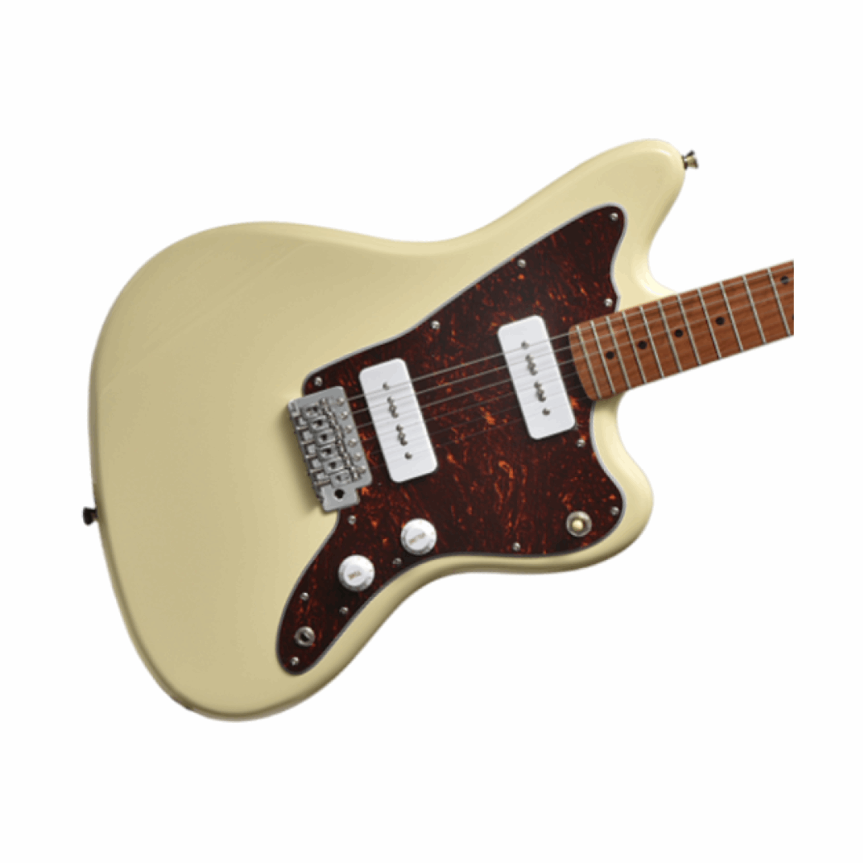 Bacchus Bjm-1rsm/m-owh Universe Series Roasted Maple Electric Guitar, Olympic White With Bag