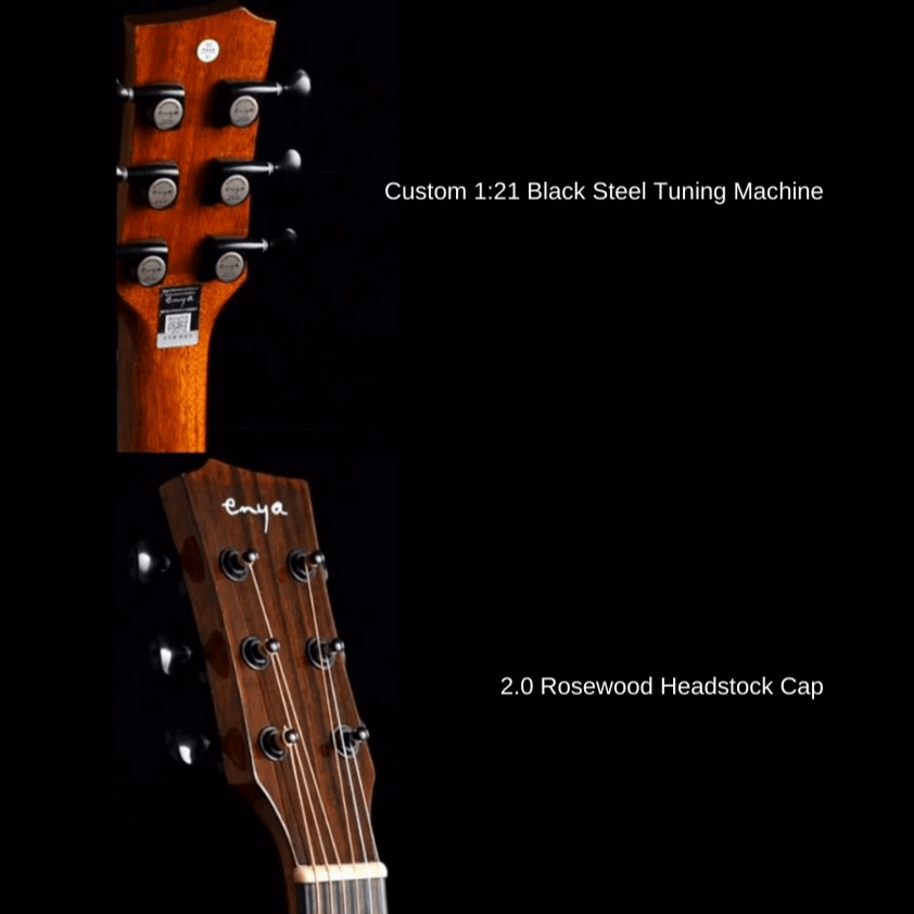 Enya EA-Q1e 41" Acoustic Guitar Solid Sitka Spruce Top With Transacoustic Pickup Pack With Bag Accessories | ENYA , Zoso Music