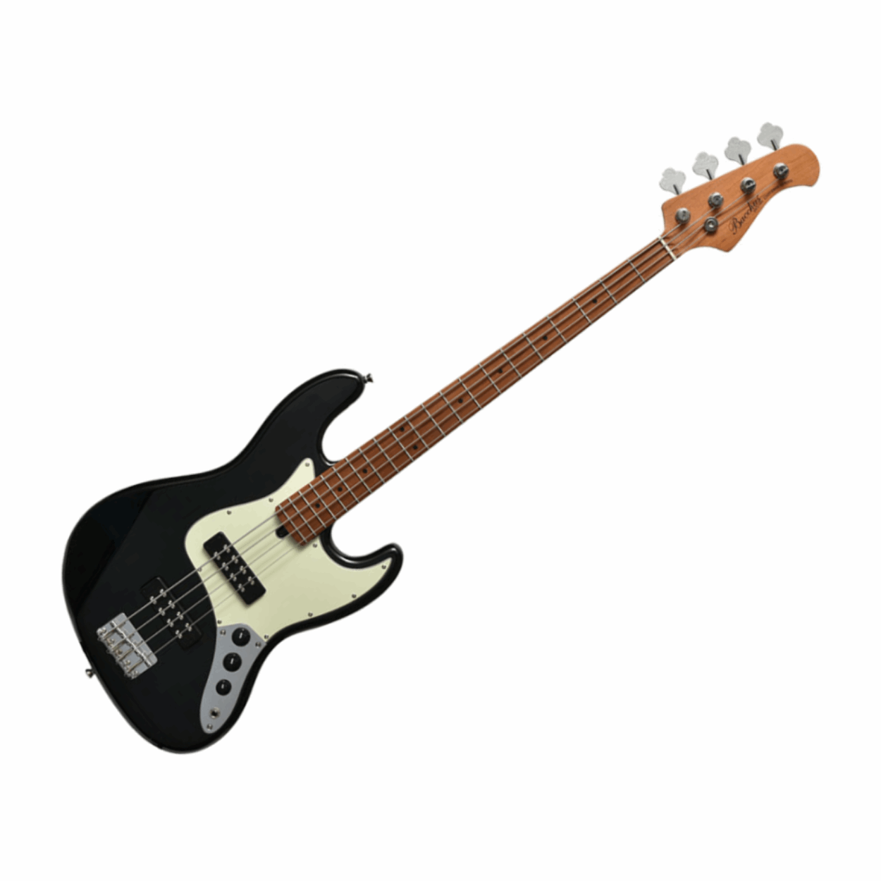 Bacchus Bjb-2-rsm/m- Blk Universe Series Roasted Maple Electric Bass, Black With Bag