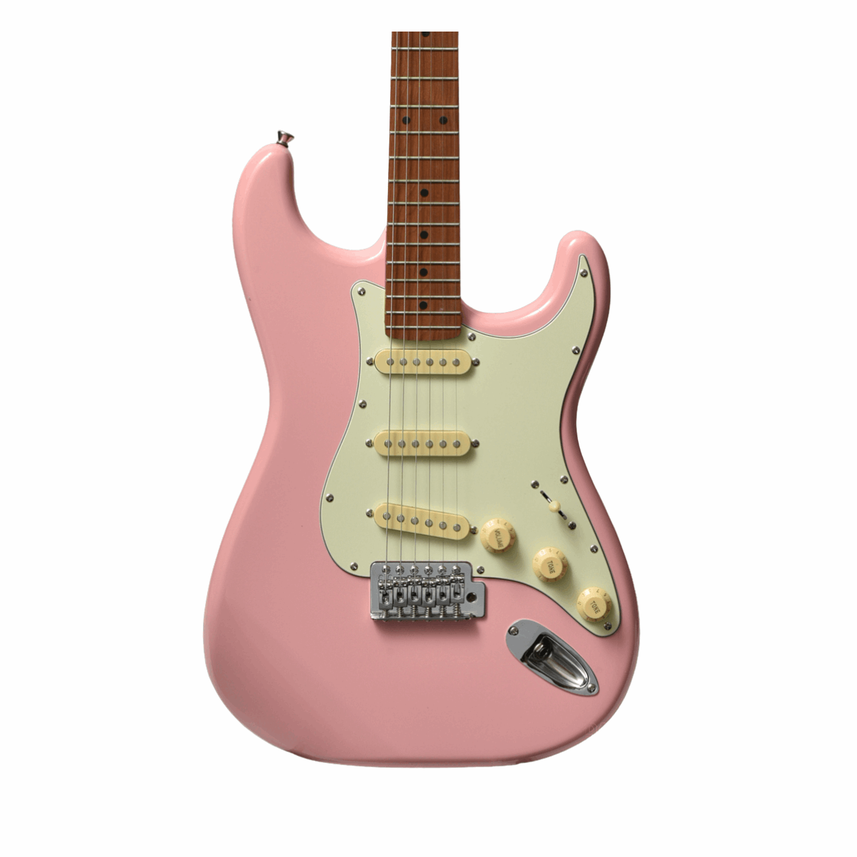 Bacchus Bst-1-rsm/m-slpk Universe Series Roasted Maple Electric Guitar, Shell Pink With Bag