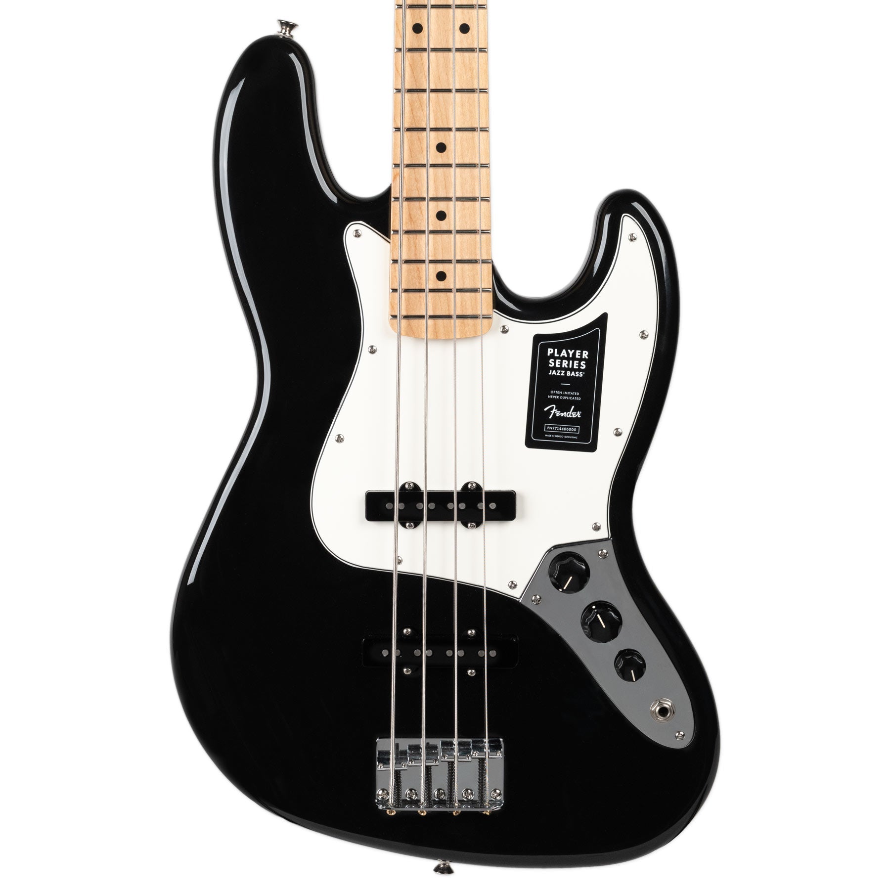 Fender Player Jazz Bass Guitar, Maple FB, Black