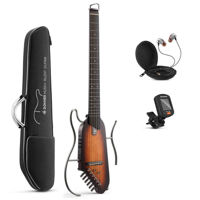Donner HUSH-I Acoustic-Electric Guitar Kit for Travel Silent Practice - Sunburst |  DONNER |  ACOUSTIC GUITAR |  Zoso Music