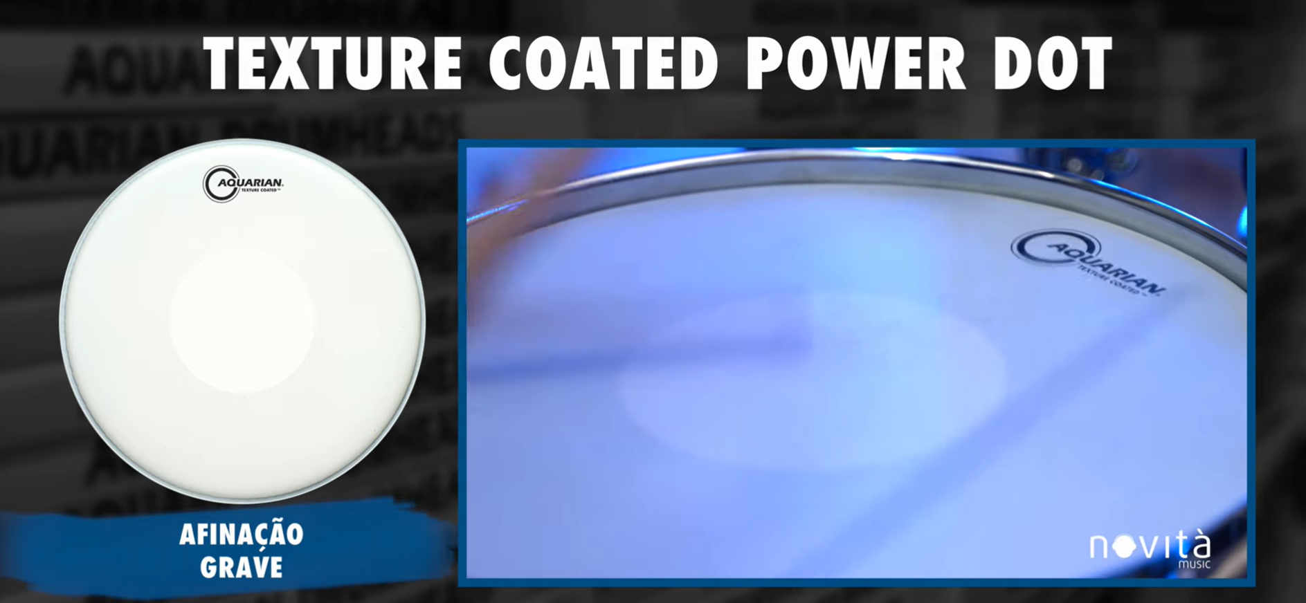 Aquarian TCPD Texture Coated with Power Dot 1ply 10mil Drum Head