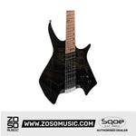 SQOE SEIB995 Roasted Maple Neck, Headless Humbucker Electric Guitar
