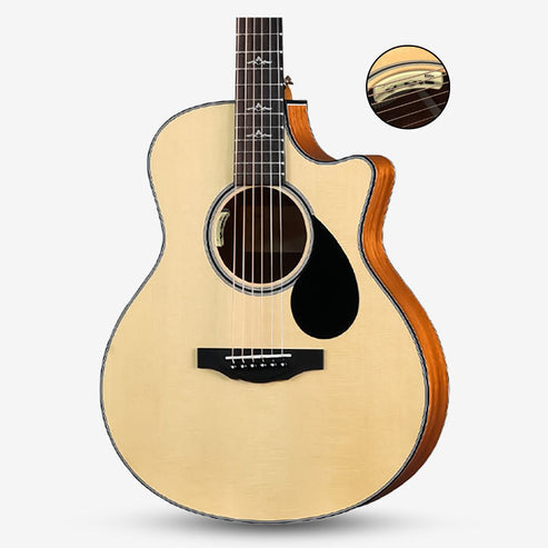 Kepma FC Mini SM Elite Series 36” Solid Top Travel Acoustic Guitar with Pickup | Zoso Music Sdn Bhd