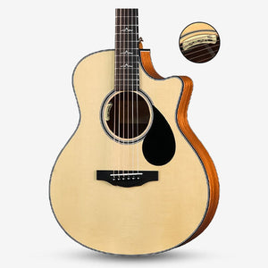 Kepma FC Mini SM Elite Series 36” Solid Top Travel Acoustic Guitar with Pickup | Zoso Music Sdn Bhd