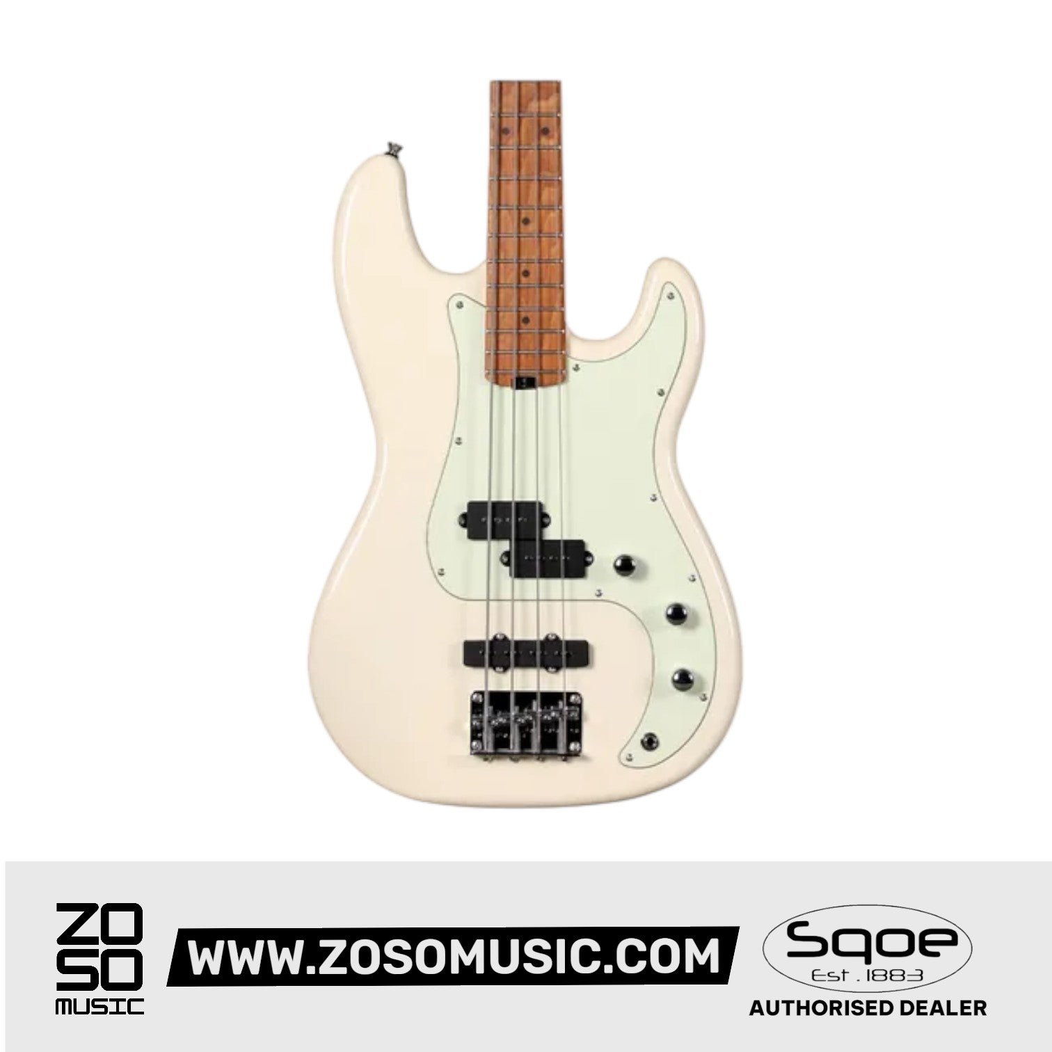 Sqoe SPJ600 Roasted Maple Series PJ 4 String Bass Guitar