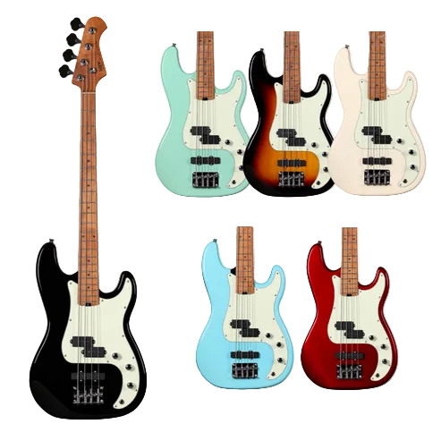Sqoe SPJ600 Roasted Maple Series PJ 4 String Bass Guitar | Zoso Music Sdn Bhd