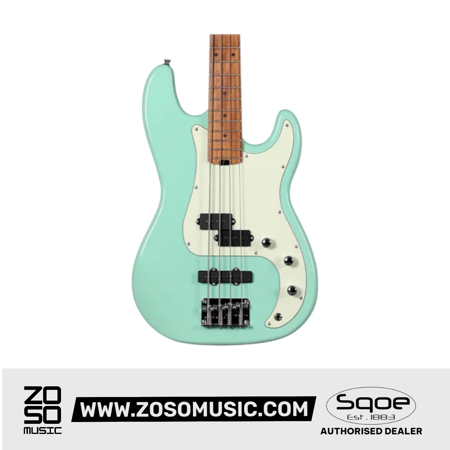 Sqoe SPJ600 Roasted Maple Series PJ 4 String Bass Guitar