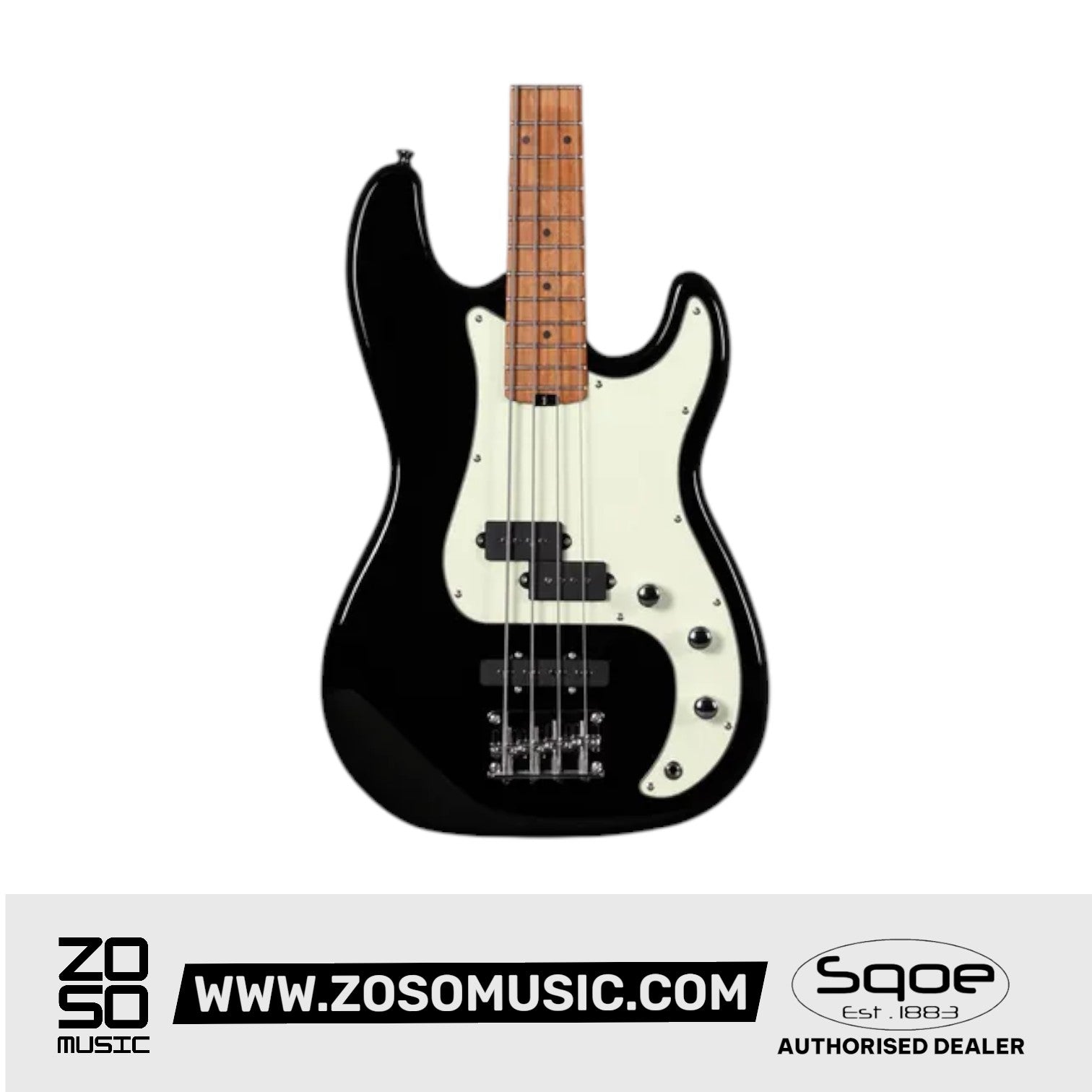 Sqoe SPJ600 Roasted Maple Series PJ 4 String Bass Guitar