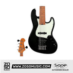 SQOE SJB650 5-Strings Jazz Bass Guitar, Roasted Maple Neck & Fretboard