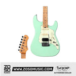 SQOE SEST800 HSS Roasted Maple Series Electric Guitar
