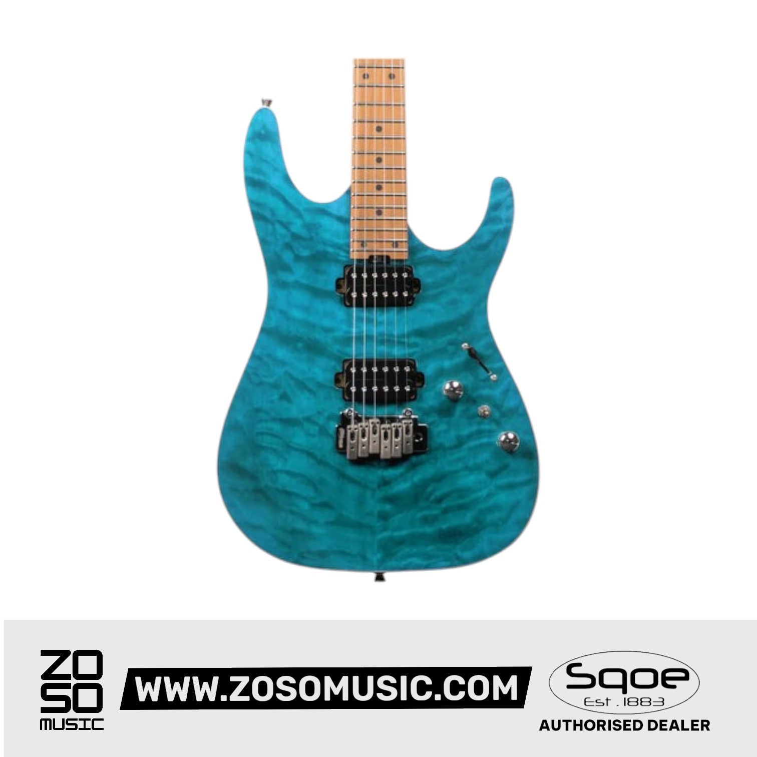 SQOE SEIB950 HH Roasted Maple Series Electric Guitar