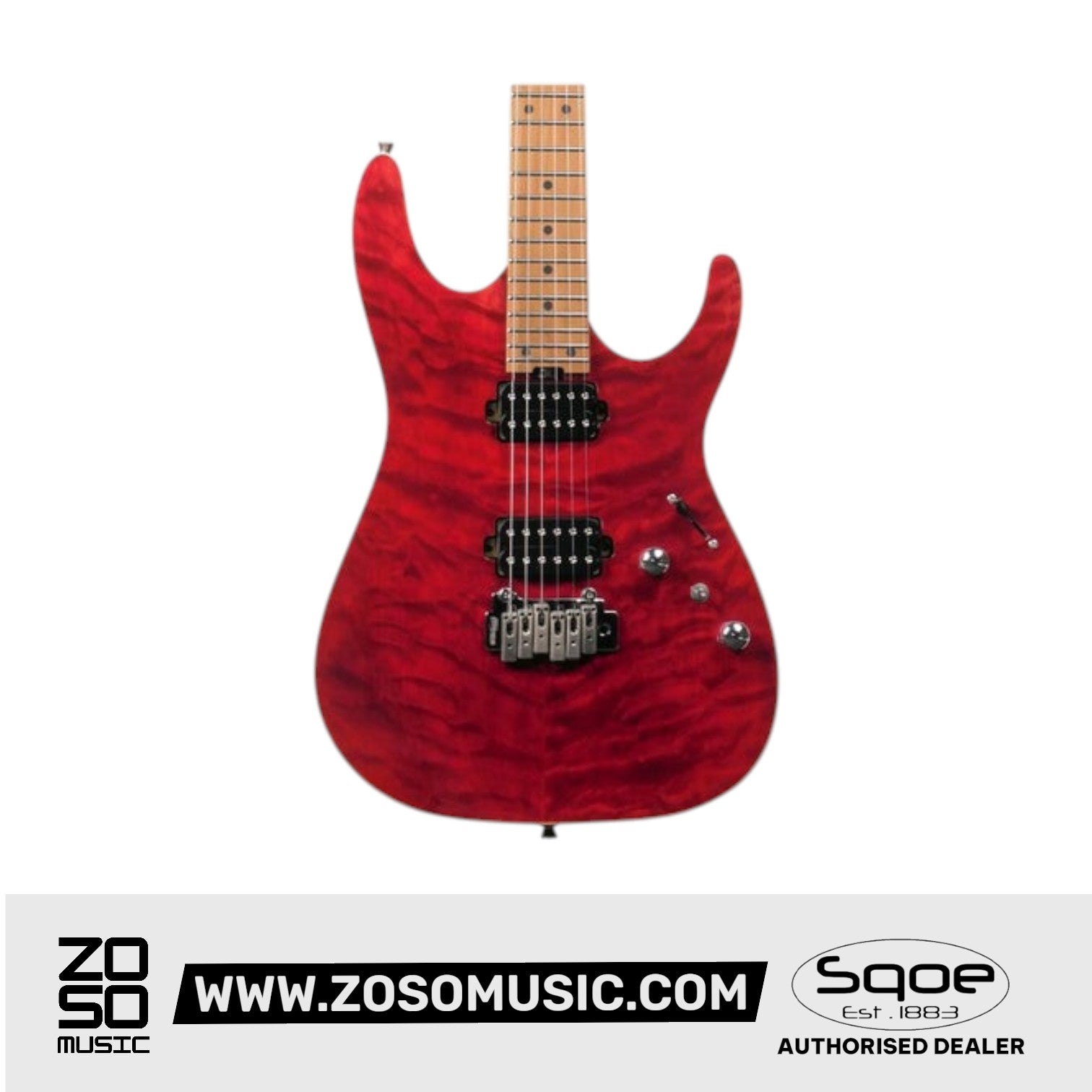 SQOE SEIB950 HH Roasted Maple Series Electric Guitar
