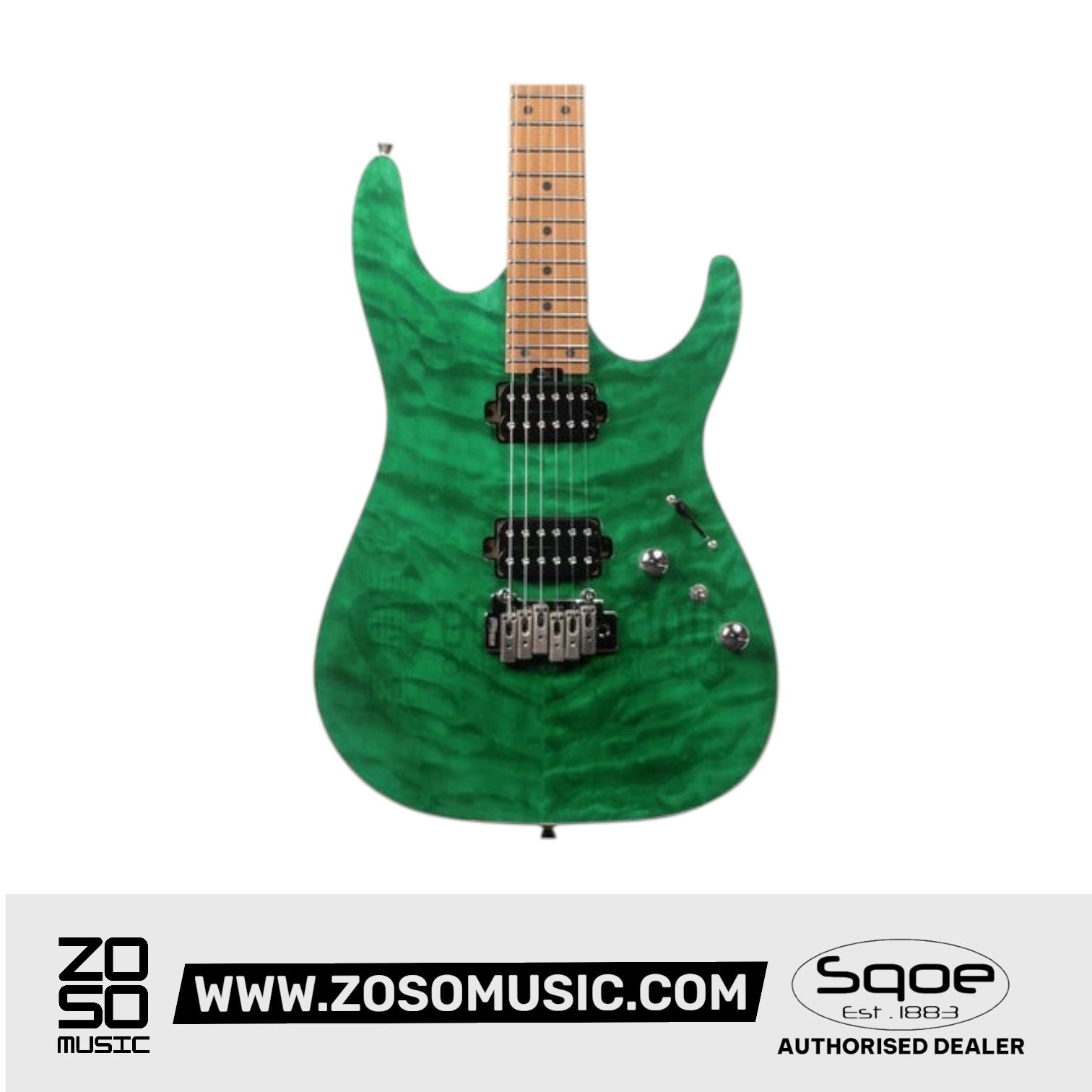 SQOE SEIB950 HH Roasted Maple Series Electric Guitar