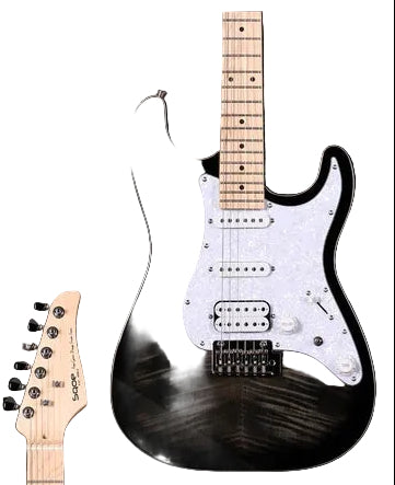 SQOE SEIB680 HSS with Flame Maple Top Electric Guitar