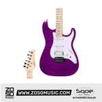 SQOE SEIB680 HSS with Flame Maple Top Electric Guitar