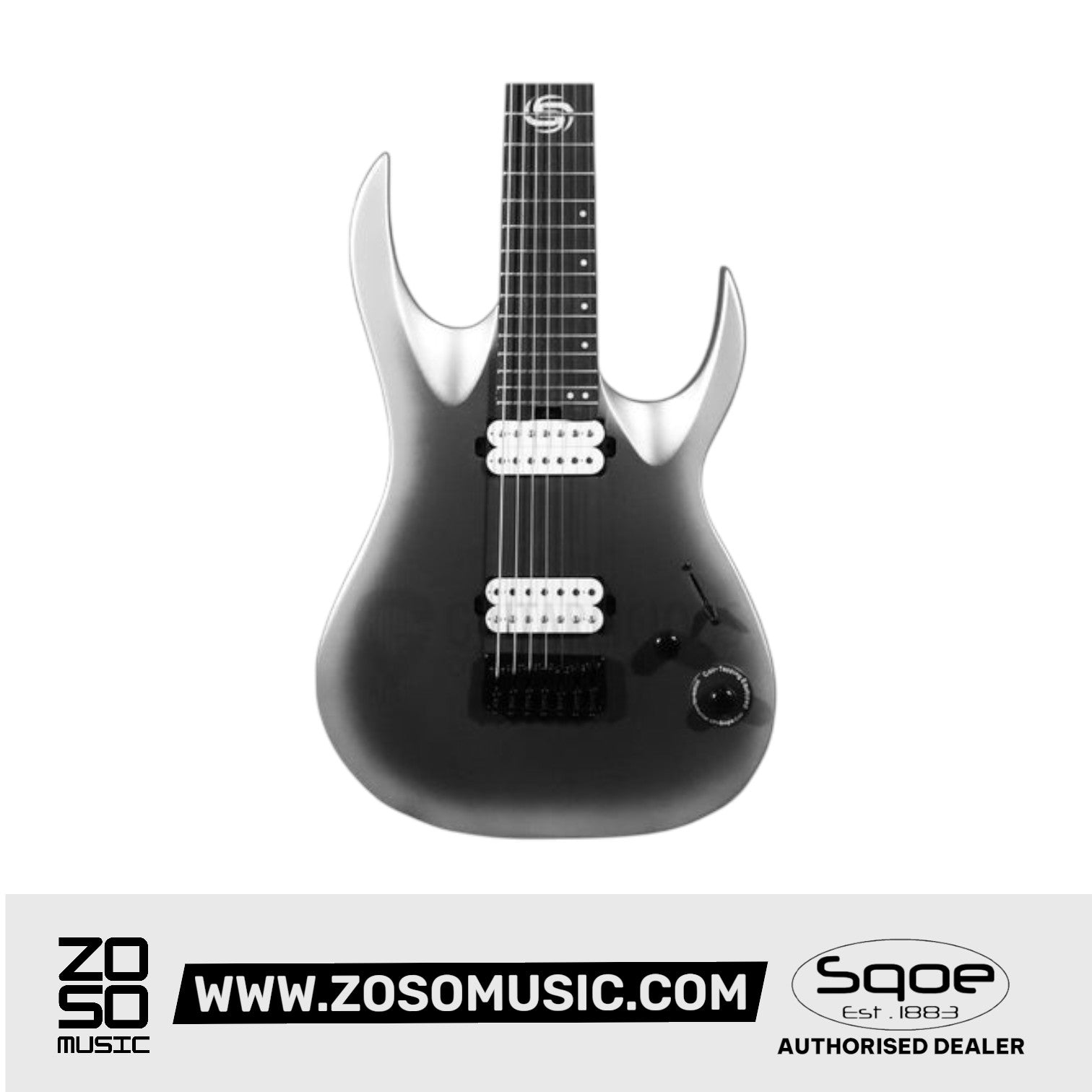 SQOE SEIB7S 7 String with Roasted Maple Neck Electric Guitar