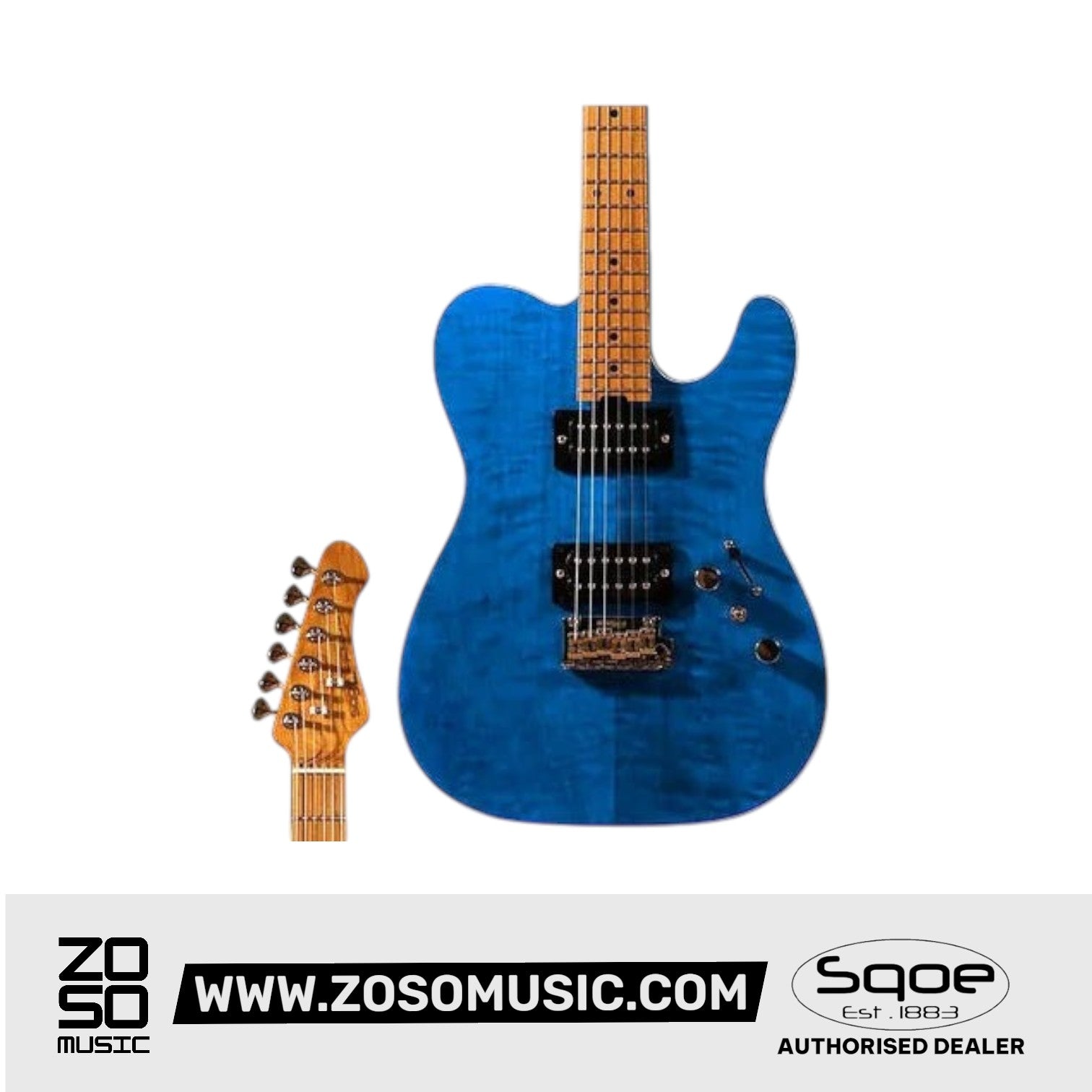SQOE SETL900 HH Roasted Maple Series Telecaster Electric Guitar