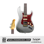 SQOE SEST1000 Premium Custom Series HSS Electric Guitar with Hardcase