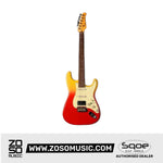 SQOE SEST1001 Custom Series HSS Electric Guitar with Hardcase