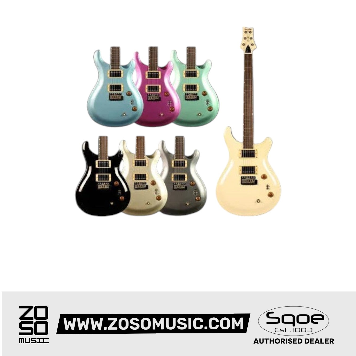 SQOE SEPRS200 HH Electric Guitar