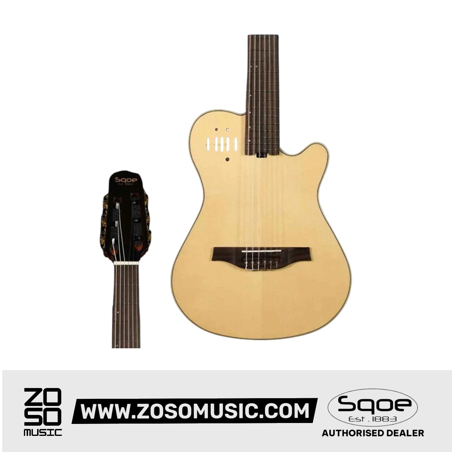 SQOE SEGD920 Silent Classical Guitar with pickup
