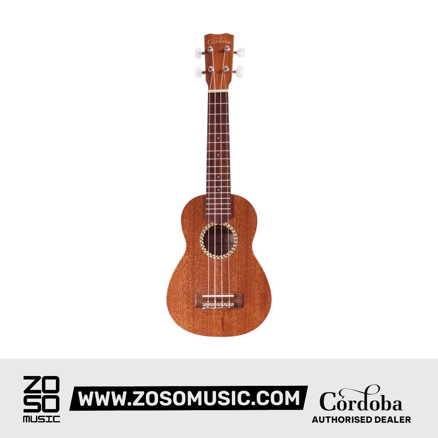 Cordoba 20SM Mahagony Soprano Ukulele - Mahagony Top, Mahagony Back & Sides |  CORDOBA |  UKULELE |  Zoso Music