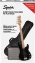 Squier Affinity Series Pj Bass Guitar Pack, Maple Fb, Black, 230v, Uk |  SQUIER BY FENDER |  BASS GUITAR |  Zoso Music